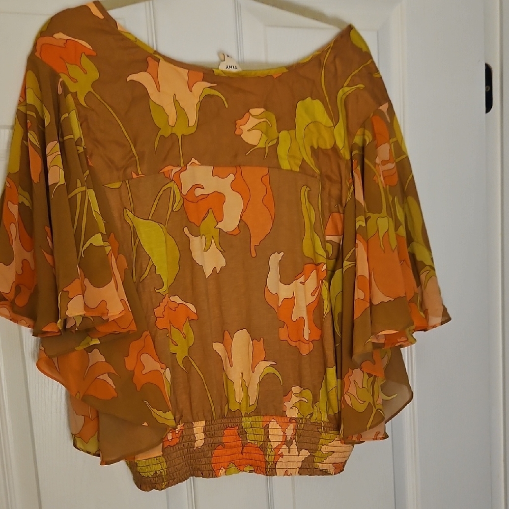 Anthropologie Multicolor Floral Blouse